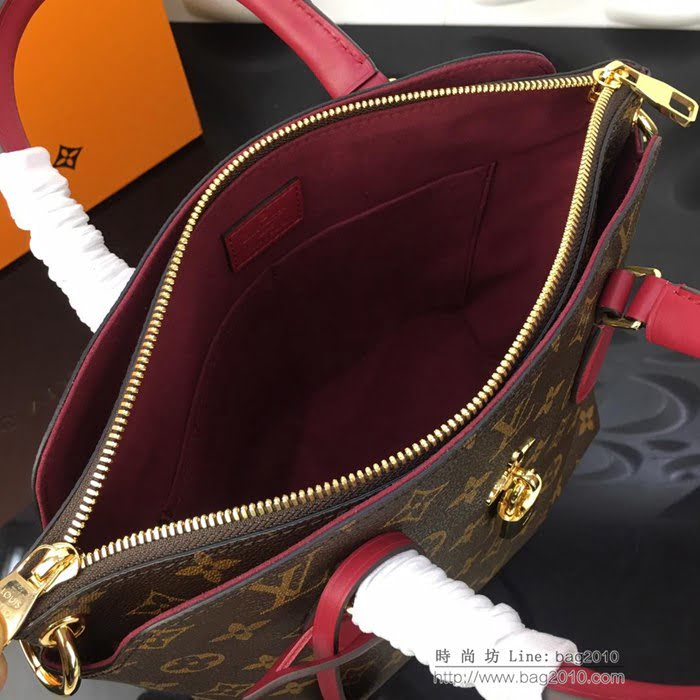 路易威登LV女包 頂級原單 FlowerBB 拉鏈Tote手袋 Monogram帆布 金色金屬鮮花掛鎖 多功能小號手袋 手提 單肩斜挎包  ydh2595